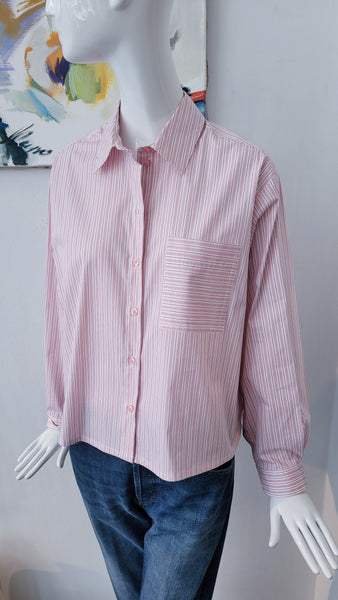 Bluse gestreift (rose)