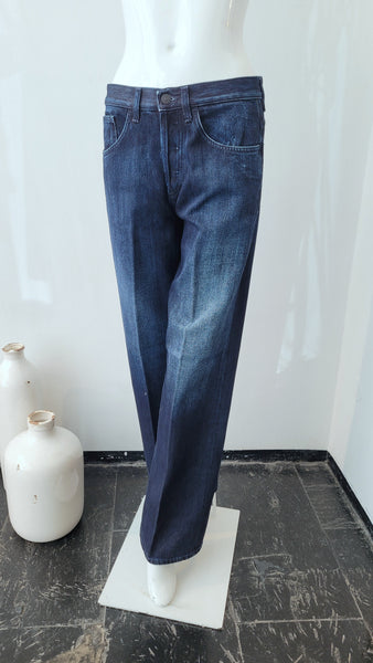 Jeans, weites Bein (d. blau)