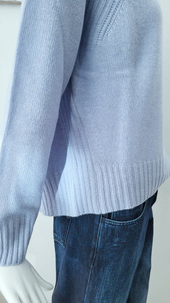 Leichter Pulli mit Kaschmir (eisblau)