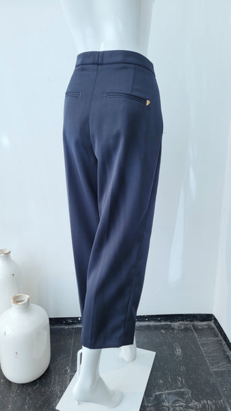 Stoffhose mit Buntfalte (dunkelblau)