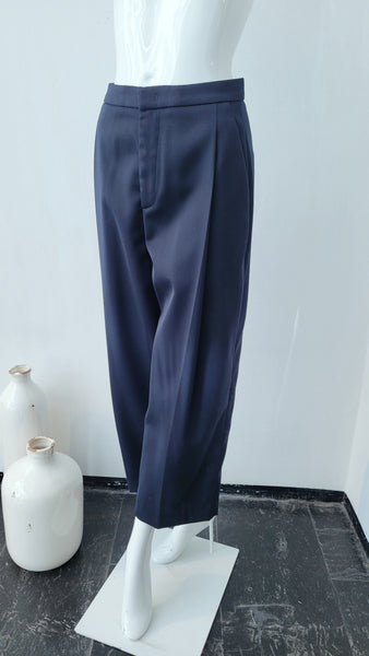 Stoffhose mit Buntfalte (dunkelblau)