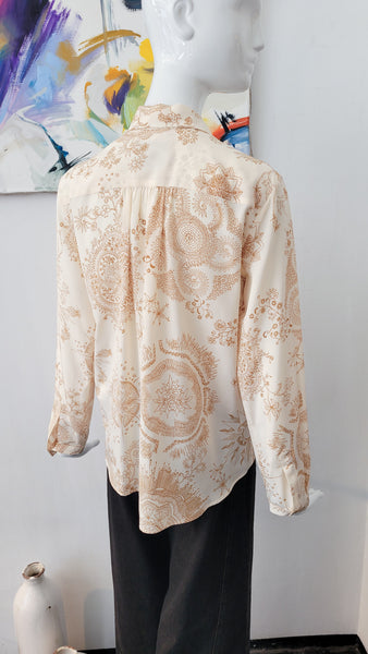 Seidenbluse mit Print