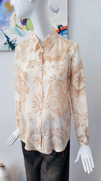 Seidenbluse mit Print