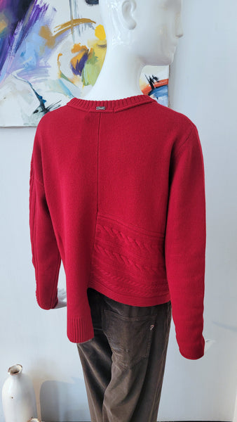 Pulli Patchwork overs. (rot)