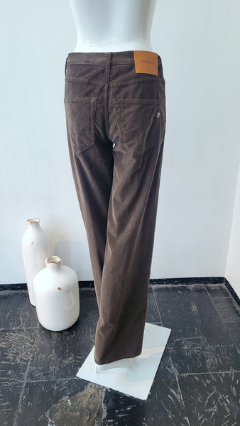 Feincordhose, weites Bein (braun)
