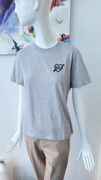 Shirt bestickt (grau mel.)