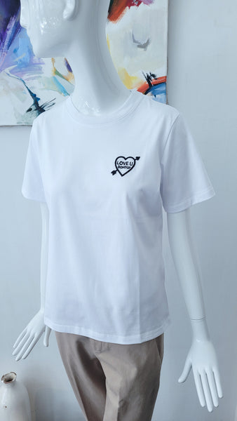 Shirt bestickt (weiss)