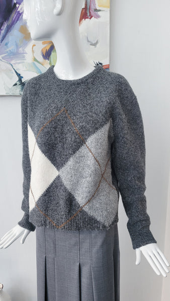 Pullover (antra/ecru/braun)