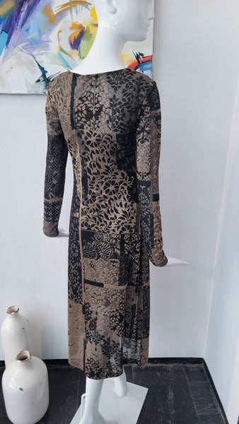 Kleid mit Unterkleid mit Lurex