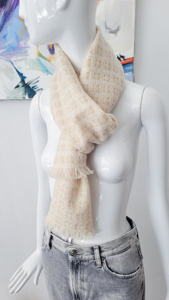 Kaschmirschal (beige/weiß)