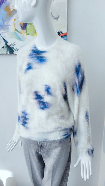Pulli sehr flauschig (kreide/blau)
