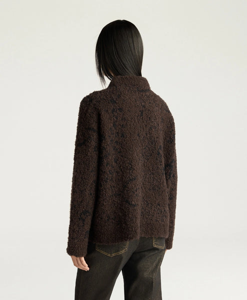 Pulli Intarsien mit Lurex (braun/Kupfer)