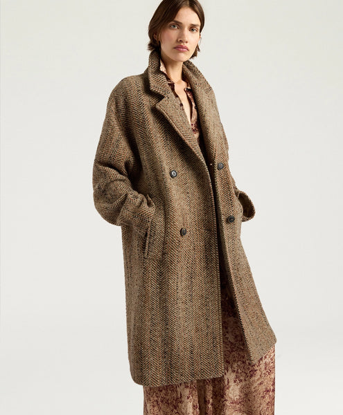 Mantel Fischgrätmuster (Multicol.)