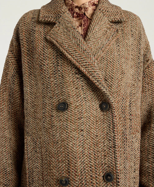 Mantel Fischgrätmuster (Multicol.)