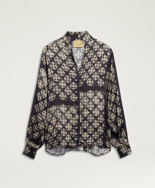 Bluse mit Mosaikprint