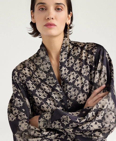 Bluse mit Mosaikprint