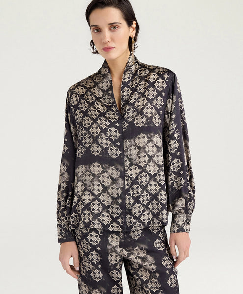 Bluse mit Mosaikprint