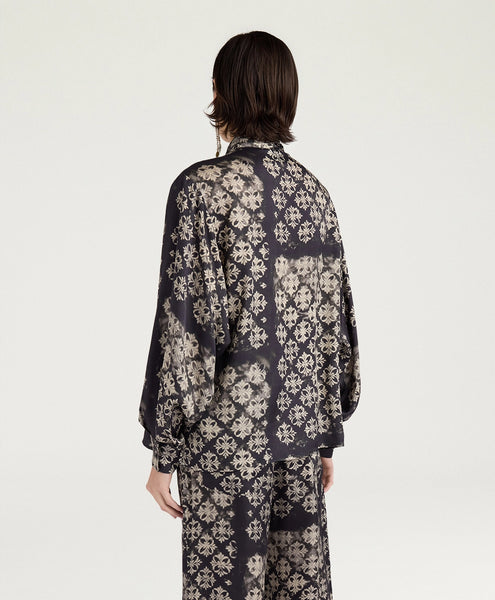 Bluse mit Mosaikprint