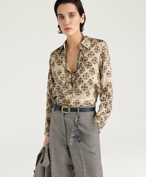 Bluse mit Mosaikprint