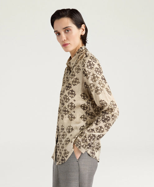 Bluse mit Mosaikprint