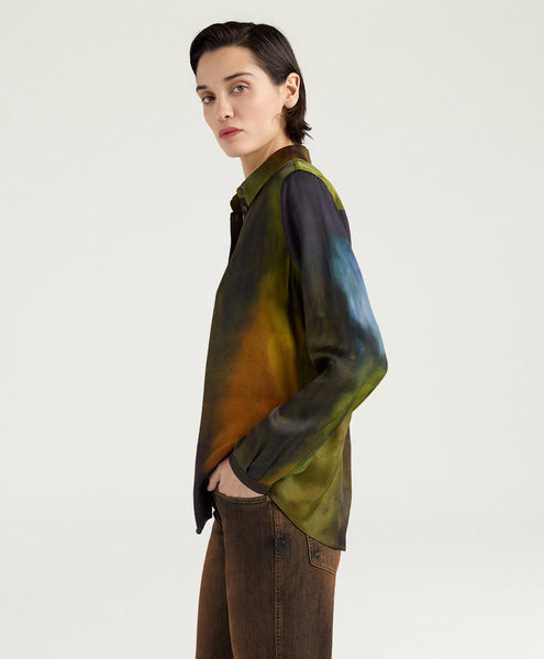 Bluse mit "Fleckenprint" (multicolor)
