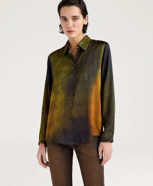 Bluse mit "Fleckenprint" (multicolor)