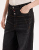 Jeans mit Steppdetails (schwarz/braun)