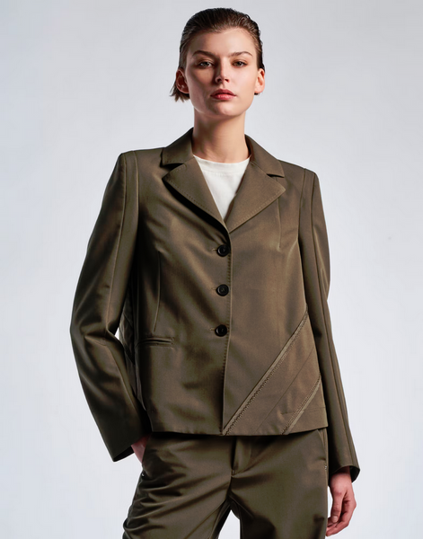 Hightech-Blazer mit Patchwork-Details (khaki)