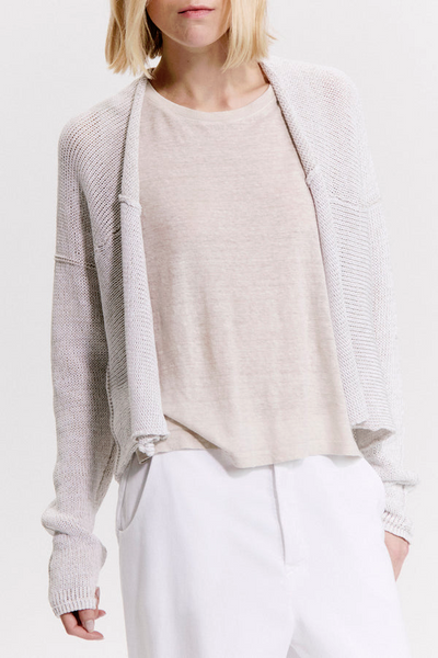 Sommerstrickjacke meliert (natur)