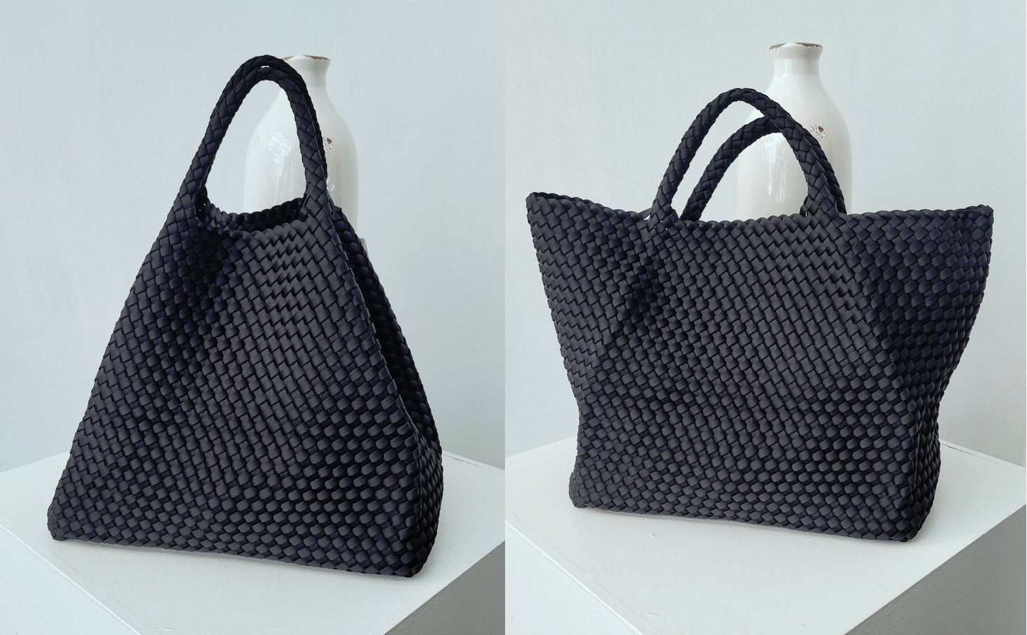 Tasche geflochten, groß (schwarz)