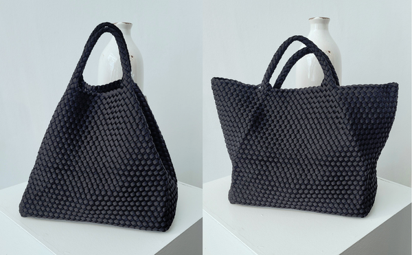 Tasche geflochten, groß (schwarz)