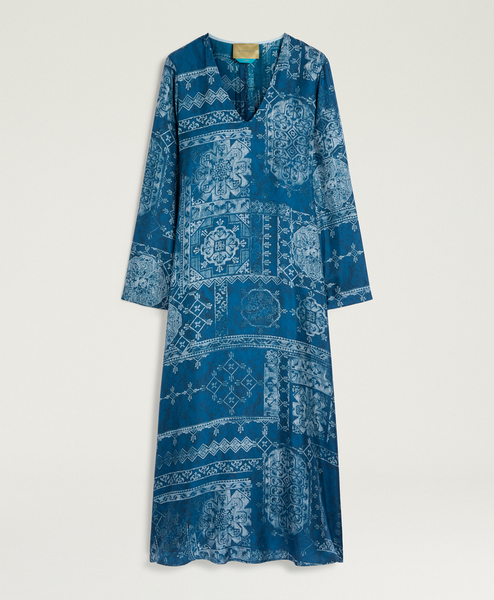 Seidenkleid mit Rückenfalte, overs.