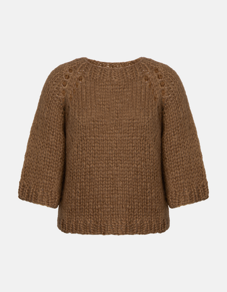 Pulli handgestrickt (Zimt/Schoko))