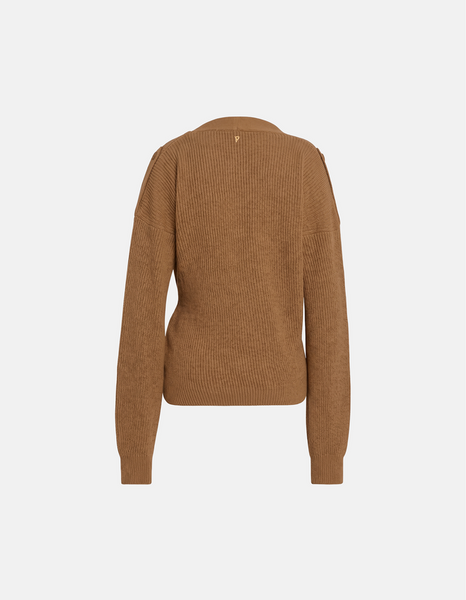 Cardigan mit Details overs. (d. camel)