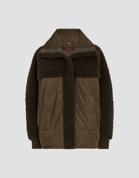 Jacke mit Teddyfell in Patchwork