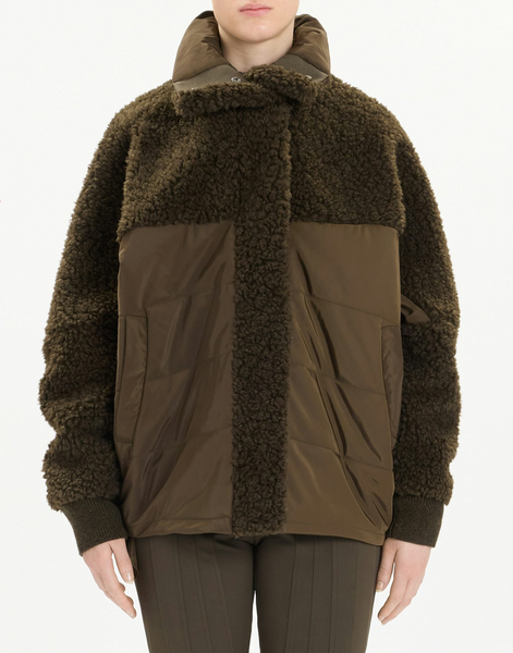 Jacke mit Teddyfell in Patchwork