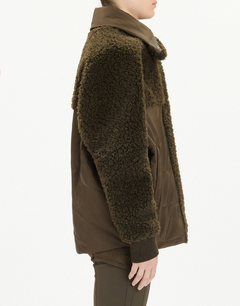 Jacke mit Teddyfell in Patchwork