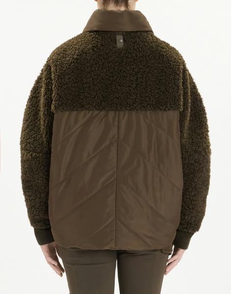 Jacke mit Teddyfell in Patchwork