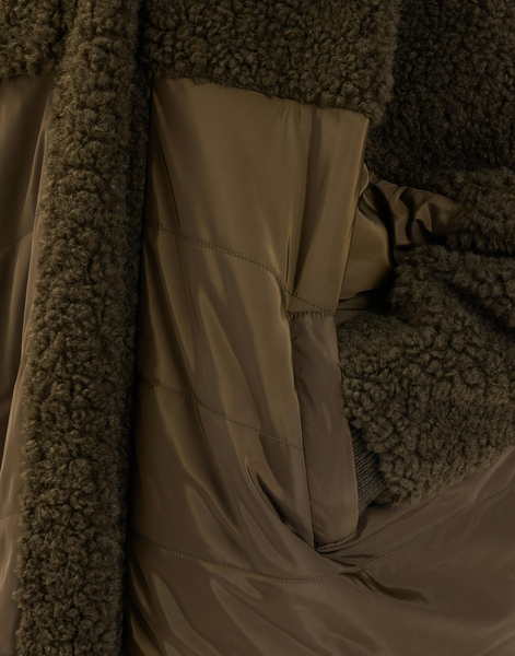 Jacke mit Teddyfell in Patchwork