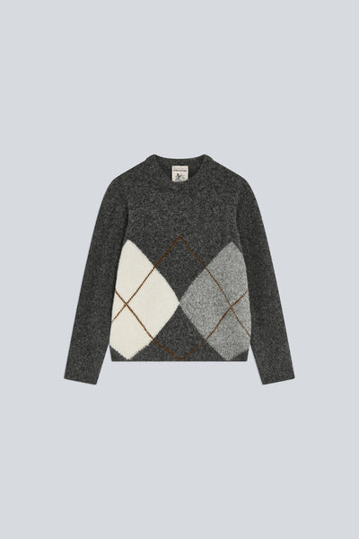 Pullover (anthrazit/ecru/braun)