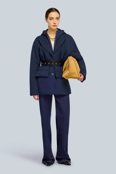Jacke gefüttert mit Kapuzeneinsatz (marine)