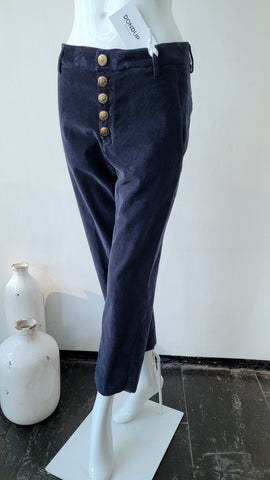 Feincordhose mit Zierknöpfen (dunkelblau)(.30%)